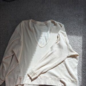 Free People Waffle Sweater